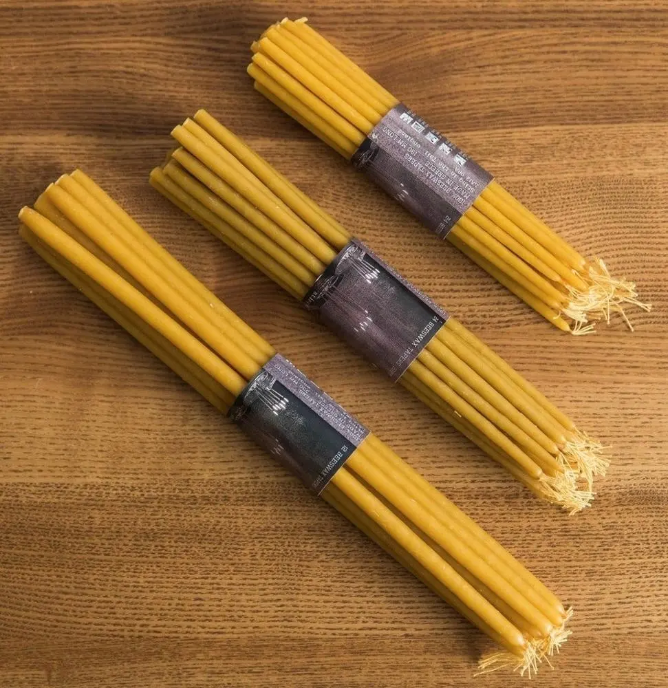 Custom size sticks pack traditionele flexibele zachte Kosher bijenwas kaarsen