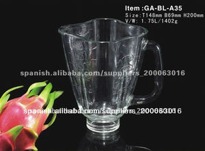 cubo <span class=keywords><strong>de</strong></span> la <span class=keywords><strong>licuadora</strong></span> <span class=keywords><strong>de</strong></span> refresco <span class=keywords><strong>de</strong></span> hoja <span class=keywords><strong>de</strong></span> trébol frasco <span class=keywords><strong>de</strong></span> vidrio <span class=keywords><strong>en</strong></span> <span class=keywords><strong>forma</strong></span> <span class=keywords><strong>de</strong></span> A35, 1.75 litros - Product Image 1