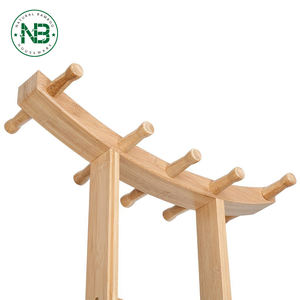 Salno — porte-manteau en bambou Antique, moderne, avec crochets, <span class=keywords><strong>Style</strong></span> <span class=keywords><strong>scandinave</strong></span>, pour salle de bain - Product Image 3