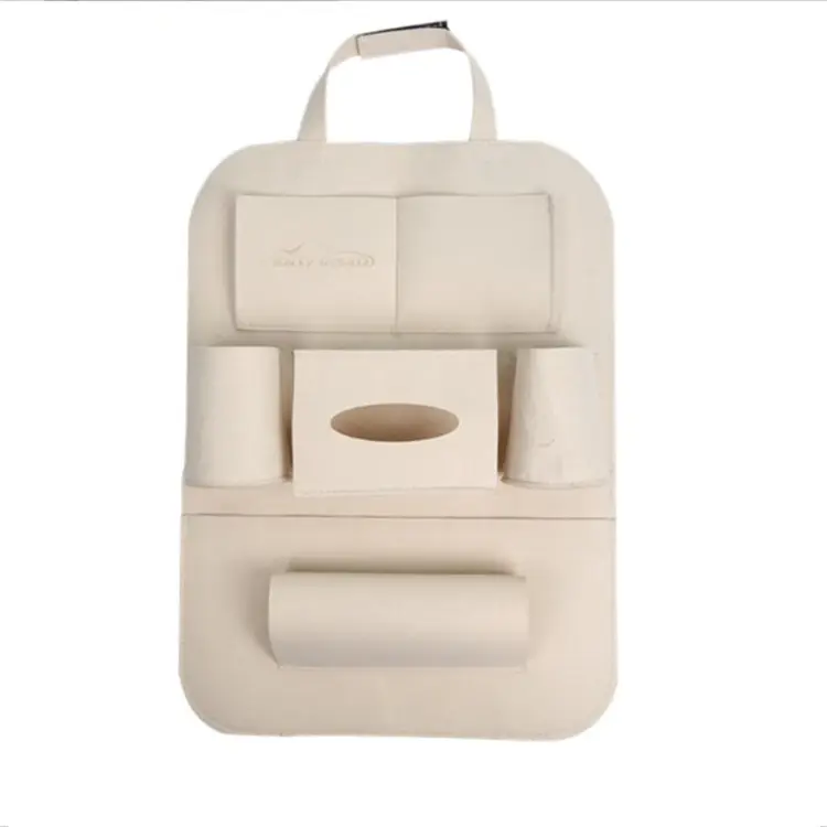 Car interior accessories storage and finishing, universal seat back storage bag, multi-pocket storage bag