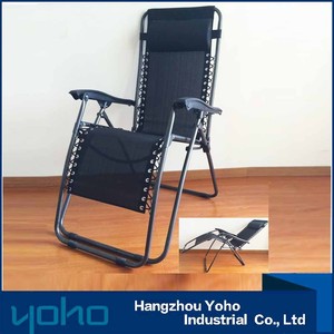 Silla <span class=keywords><strong>reclinable</strong></span> plegable jardín <span class=keywords><strong>tumbona</strong></span> Deluxe 2x1 negro textoline infinito gravedad cero - Product Image 3