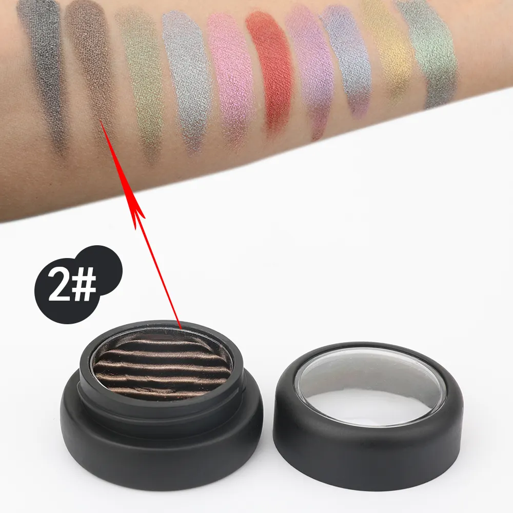 Xu Hướng Sản Phẩm Nóng Trang Điểm Tùy Chỉnh Đơn Màu Sóng Dòng Kim Loại Eyeshadow #2