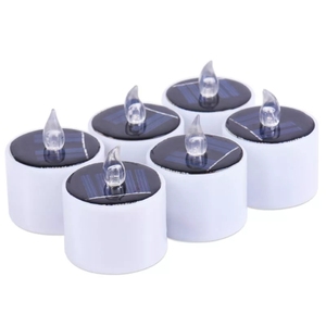 Bougies chauffe-plat à LED sans flamme étanches et rechargeables pour décoration extérieure de jardin et de cour - Product Image 3