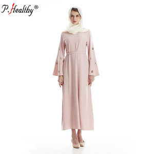Paillettes brûlure doux rose en mousseline de soie longue dames femmes musulmanes robe photos <span class=keywords><strong>hijab</strong></span> robe - Product Image 1