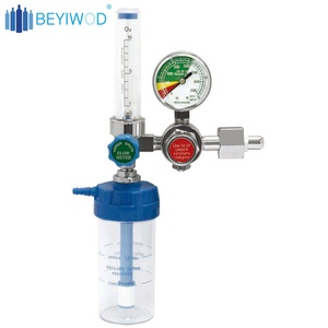 Régulateur d'oxygène médical à <span class=keywords><strong>Double</strong></span> pression, jauge avec humidificateur, 2 pièces - Product Image 2