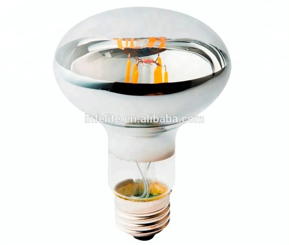 Umbrella Mushroom Retro Reflector Silver Plated Housing LED Filament Spot Bulb Light Lampada R50 R63 R80 R95 2W 4W 6W 8W