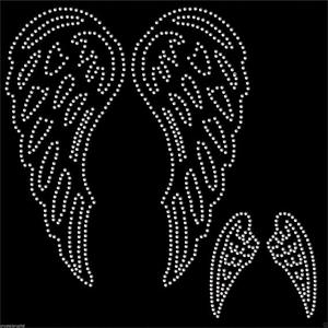 Motivo Termoadesivo con Croce e Ali d'Angelo in Cristallo e Strass per <span class=keywords><strong>Abbigliamento</strong></span> - Product Image 6