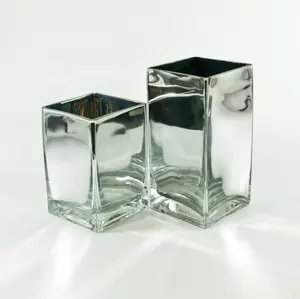 家居装饰不同的大小焦点表银玻璃花瓶