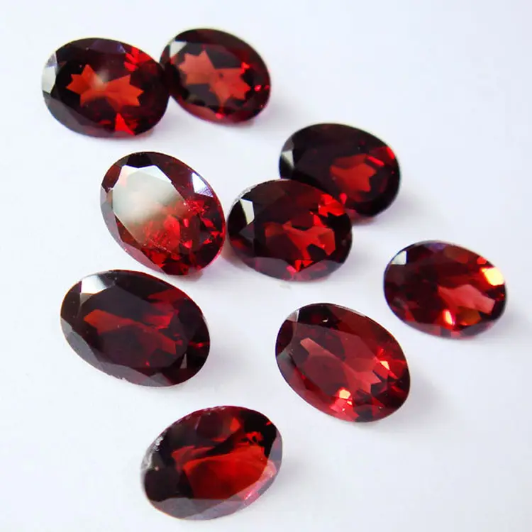 Diskon Besar Cina Hong Kong Berlian Garnet Oval Cz Batu Permata