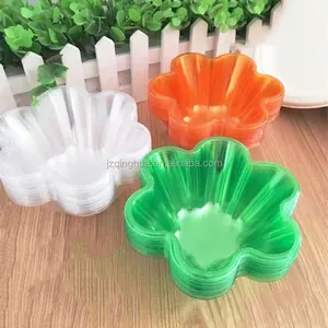 Plastic PET Clear Sneeuw Kegel Scheren Ijs Bloem Cup, ijs kommen