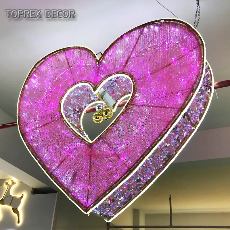 Outdoor Lighting ideas valentines day decoration light up love letters heart shape led motif light