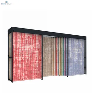 Free standing carpet display stand rack for hanging large area carpet rug