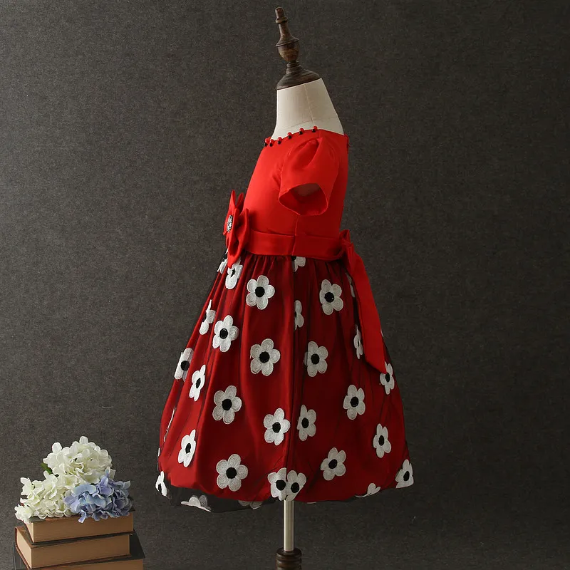 Mỗi Người Bán Sỉ Hoa Màu Đỏ Đều Có Nhiều Váy Sau Khi Đặt Hàng Đầm Bé Gái Hoa Mới 2023 Của Chúng Tôi/Đầm Trẻ Em/Đầm Bé Gái Mẫu Mới