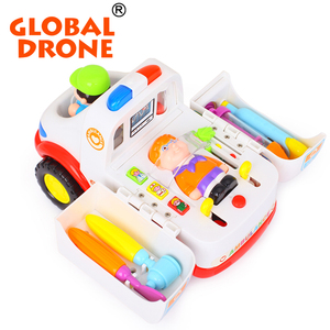 Huile juguetes 836 <span class=keywords><strong>ambulancia</strong></span> doctor vehículos <span class=keywords><strong>de</strong></span> juguete con luces y sonidos temprana juguetes educativos para niños 2018 - Product Image 2