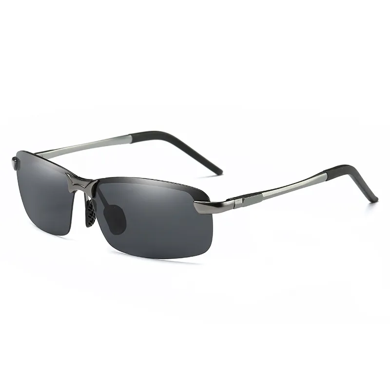 Gafas de sol polarizadas clásicas para hombre, lentes de conducción sin montura, supercalientes, 66426