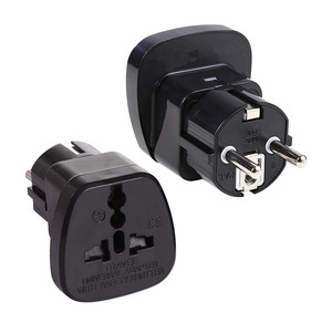 Prise européenne Adaptateur Schuko Type E/F pour L'allemagne, France, Europe, la russie, <span class=keywords><strong>Corée</strong></span> <span class=keywords><strong>Du</strong></span> <span class=keywords><strong>Sud</strong></span>, - Product Image 1