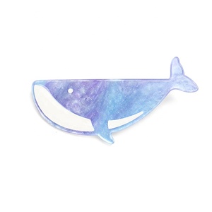 Korean Style Cute Whale Hair Clip Dreamy Colour Animal Acrylic Alligator Hair Clip Cheap Girls Hair Accessories