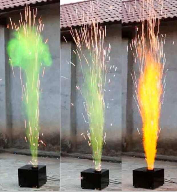Reusable DMX Control Cold Pyro Machine Colorful Fireworks for Concerts Weddings Parties and Stages Event Decorating Supplies