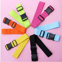 Sangle de ceinture réutilisable et réglable en nylon/métal avec fermeture auto-agrippante pour bagages et valises