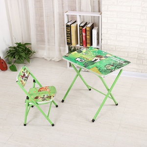 Chaises pour enfants et <span class=keywords><strong>bureau</strong></span> pliant pour l'étude, meubles bon marché, table et chaise - Product Image 3