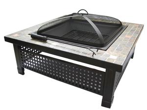 Benzersiz 32 Inç Kare ateş çukuru çini halkası odun yanan ateş çukurları kapaklı - Product Image 3