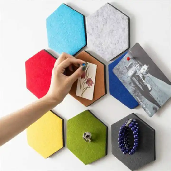 8 Pièces Tableau d'Affichage Hexagonal en Feutre, Tableau d'Affichage  hexagon DIY avec