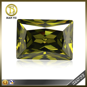 เพชรเทียมทรงสี่เหลี่ยมผืนผ้า สีชมพู หิน CZ หินสังเคราะห์ดิบ - Product Image 2