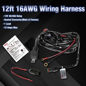 <span class=keywords><strong>LED</strong></span>ライトバー用12フィート16ゲージリレーワイヤーハーネス - Product Image 2