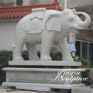 Statua di Elefante Antica in Pietra Scolpita a Mano per Decorazione <span class=keywords><strong>Giardino</strong></span> - Product Image 4