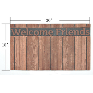 <span class=keywords><strong>Entrée</strong></span> Bienvenue 18X30 Home Decor <span class=keywords><strong>Tapis</strong></span> d'<span class=keywords><strong>entrée</strong></span> antidérapant Mots en bois personnalisés Paillasson intérieur en caoutchouc pour <span class=keywords><strong>appartement</strong></span> Garage cuisine - Product Image 2