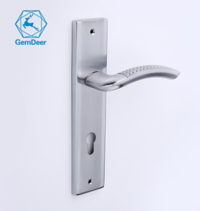 铝柄铁板完整门锁门把手大尺寸手柄锁 - Product Image 1