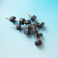 Rouleau en caoutchouc de pression d'imprimante d'étiquettes de codes à barres de dimension de précision de platine d'arbre inoxydable enduit de silicone