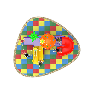Ensemble d'équipements de jeux d'extérieur en plastique pour enfants de la <span class=keywords><strong>série</strong></span> Champignon de la maternelle avec toboggan, équipement de divertissement pour enfants - Product Image 2