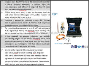 Prospección Geoelectrical PQWT 500 M Portátil Detector De Agua - Product Image 5