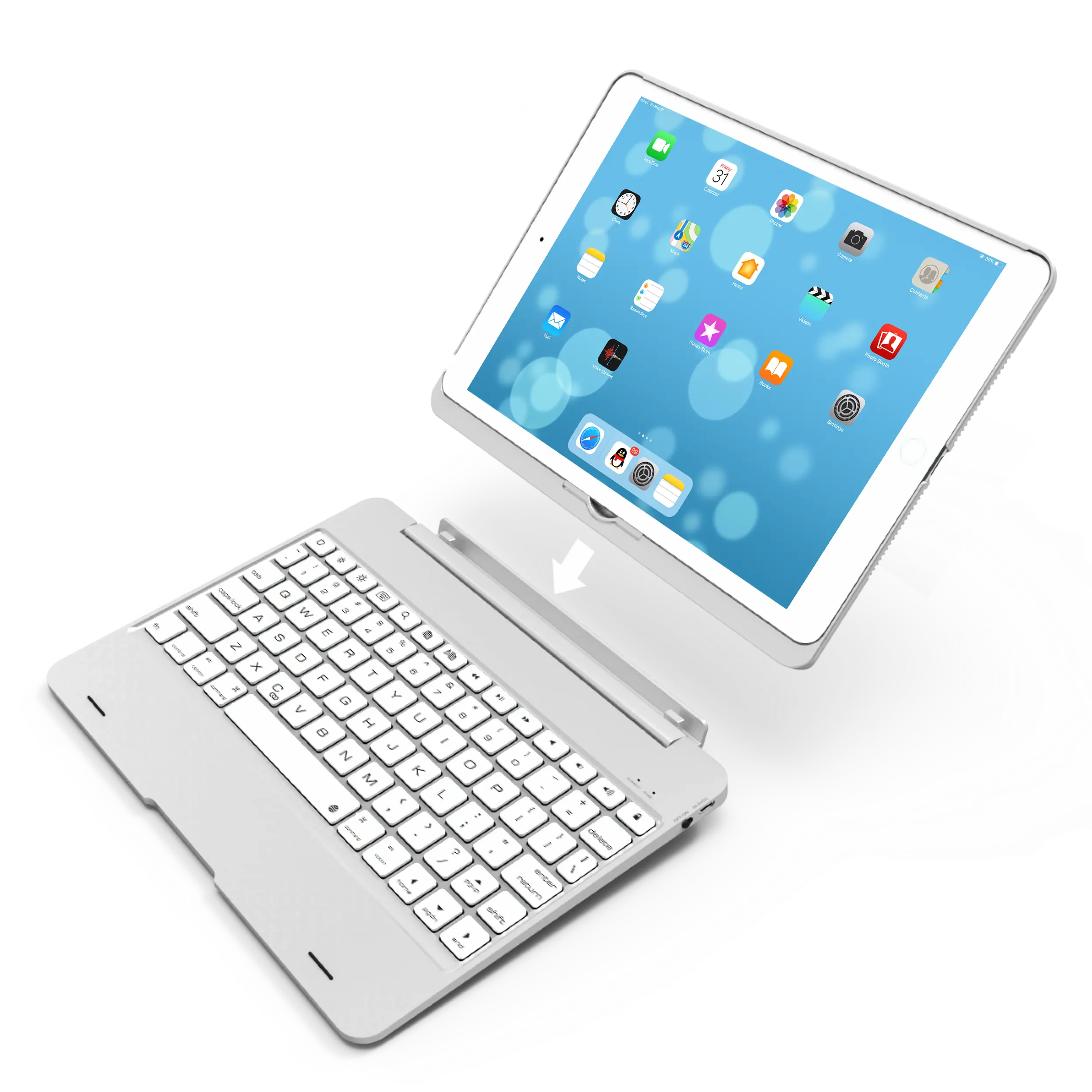 Factory price BT Wireless Folding Keyboard, Mini Foldable Wireless Keyboard case for ipad 9.7