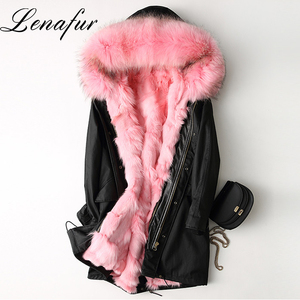 2018 Meraviglioso Design Giovane Fashion <span class=keywords><strong>Pure</strong></span> <span class=keywords><strong>White</strong></span> Procione Sciarpa di Pelliccia di Volpe Giù Parka - Product Image 5
