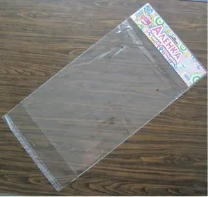 custom clear transparent plastic bag cardboard top