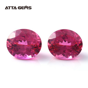 Sintético (laboratorio creado) corindón Oval corte 16*14mm <span class=keywords><strong>gemas</strong></span> de zafiro rosa de piedras preciosas - Product Image 6
