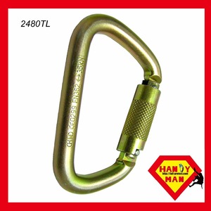 Mosquetón de Acero 2480TL-3 de 35kN con Triple Bloqueo Tipo D y Pasador Cativo - Product Image 3