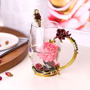Plomo flor tazas regalo de bodas de <span class=keywords><strong>cristal</strong></span> artículos para el hogar - Product Image 4