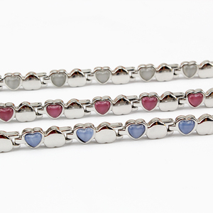 Pulsera Magnética de Acero Inoxidable para Mujer 2025, con Imán de Neodimio y <span class=keywords><strong>Piedra</strong></span> de Corazón - Product Image 5