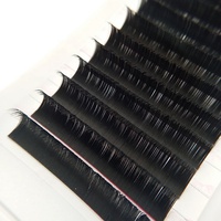 Luxury Deep Black Matte Faux Mink Eyelashes extensions individual premium cashmere Ellipse Flat Lashes