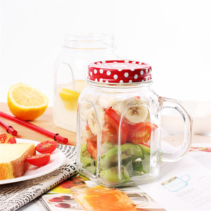 4Oz Tùy Chỉnh Mịn Màu Glass Mason Jar Với Xử Lý - Product Image 2