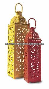 Lanterne à bougie en métal multicolore, lanterne décorative suspendue pour la maison et la décoration du Ramadan Eid, lanterne de table - Product Image 6