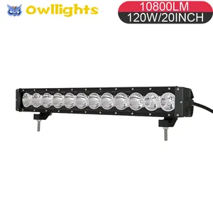 Barra de luz led para carro, acessórios para carro, 23 polegadas, fileira única, super fina, 120w, 120w, vermelho ou verde, drl