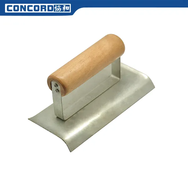 Drywall trowel de fundição de concreto, coruja de revestimento de aço carbono com punho de madeira