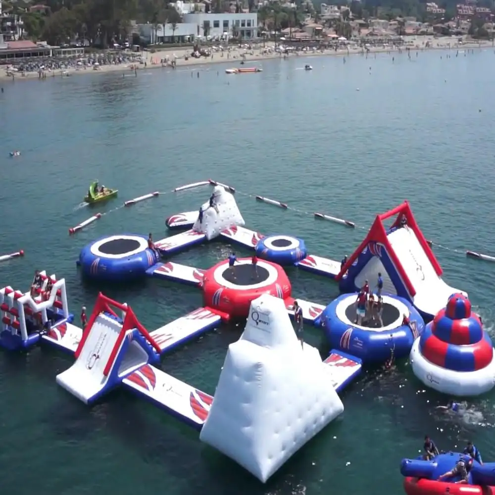 Inflatable अस्थायी पानी पार्क Inflatable पानी के खेल के लिए पार्क मनोरंजन उपकरण घटनाओं