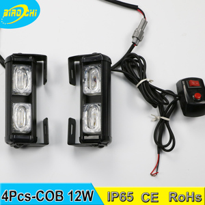 <span class=keywords><strong>Vente</strong></span> chaude 12 W COB feux de circulation très rentable combo kit rouge bleu led stroboscopique grille avertissement lumières - Product Image 5