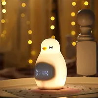 סיטונאי מפעל שולחן מיני זריחת ילדים led לילה אור ניאון יד דיגיטלי שעון פינגווין שעון מעורר