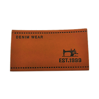 Logo personnalisé gravé au laser de la marque, étiquettes d'aspect cuir cousues sur mesure, patchs pour denim